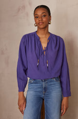 PAPILLON VIOLET COTTON BLOUSE