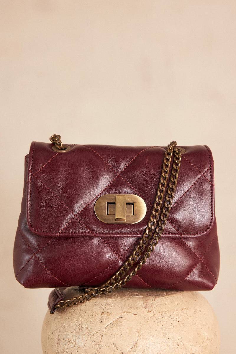 GABY BURGUNDY MINI BAG