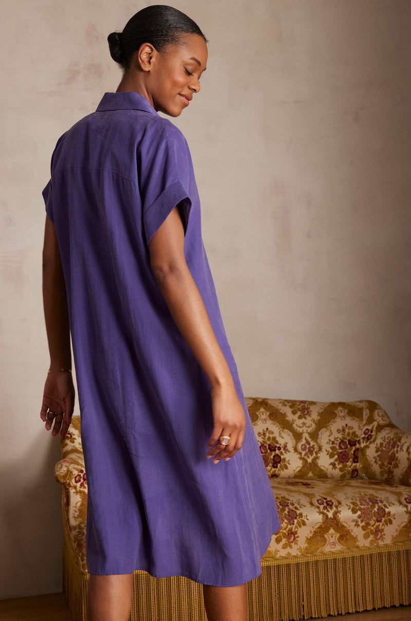 NAYAA VIOLET SHIRT DRESS