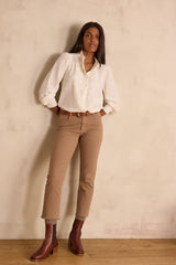 PATIENCE LIGHT TAUPE COTTON JEANS