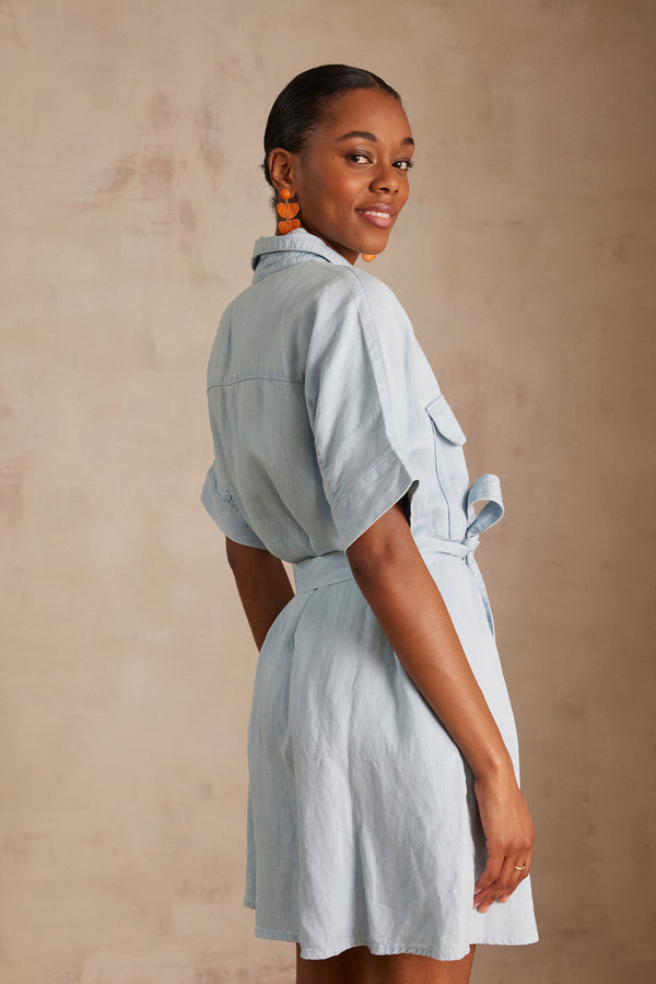 LAYA PURE BLEACHED SHIRT DRESS