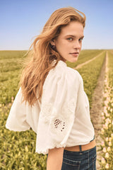 SACHA EMBROIDERED COTTON BLOUSE