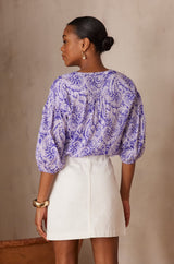 PAULO VIOLET ARABESQUE BLOUSE