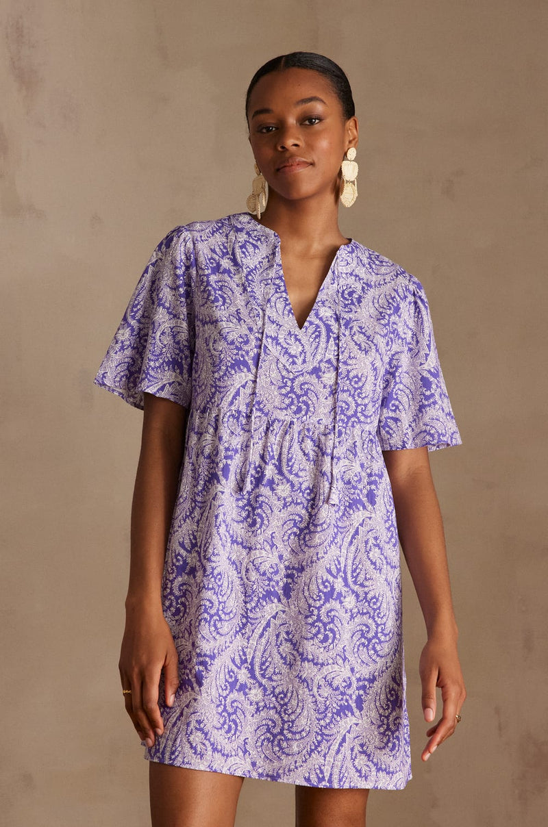 LIMANA VIOLET ARABESQUE LONG DRESS