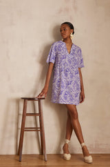 LIMANA VIOLET ARABESQUE LONG DRESS