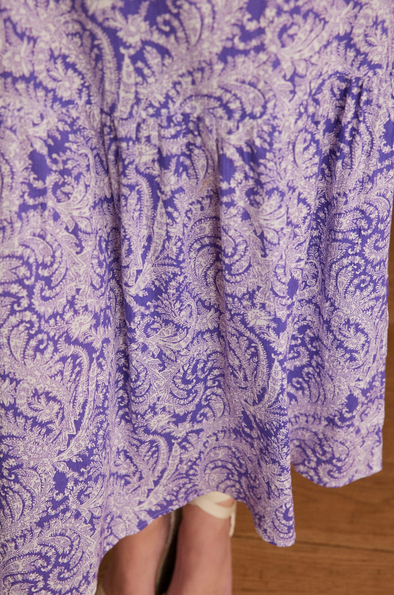 LIMA VIOLET ARABESQUE SHORT DRESS