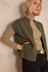 BATISTA KHAKI SLEEVELESS JACKET