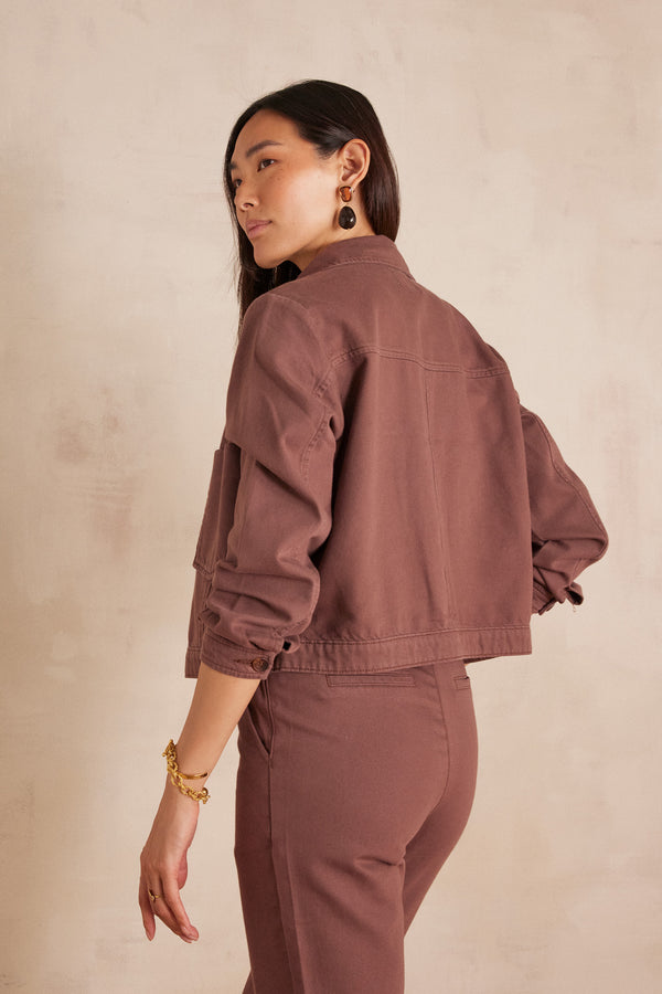 CASTILLE CHOCOLATE COTTON JACKET