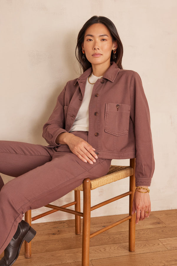 CASTILLE CHOCOLATE COTTON JACKET