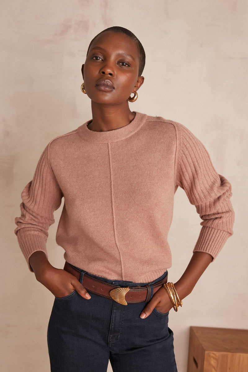 BROOKLYN PINK WOOL JUMPER