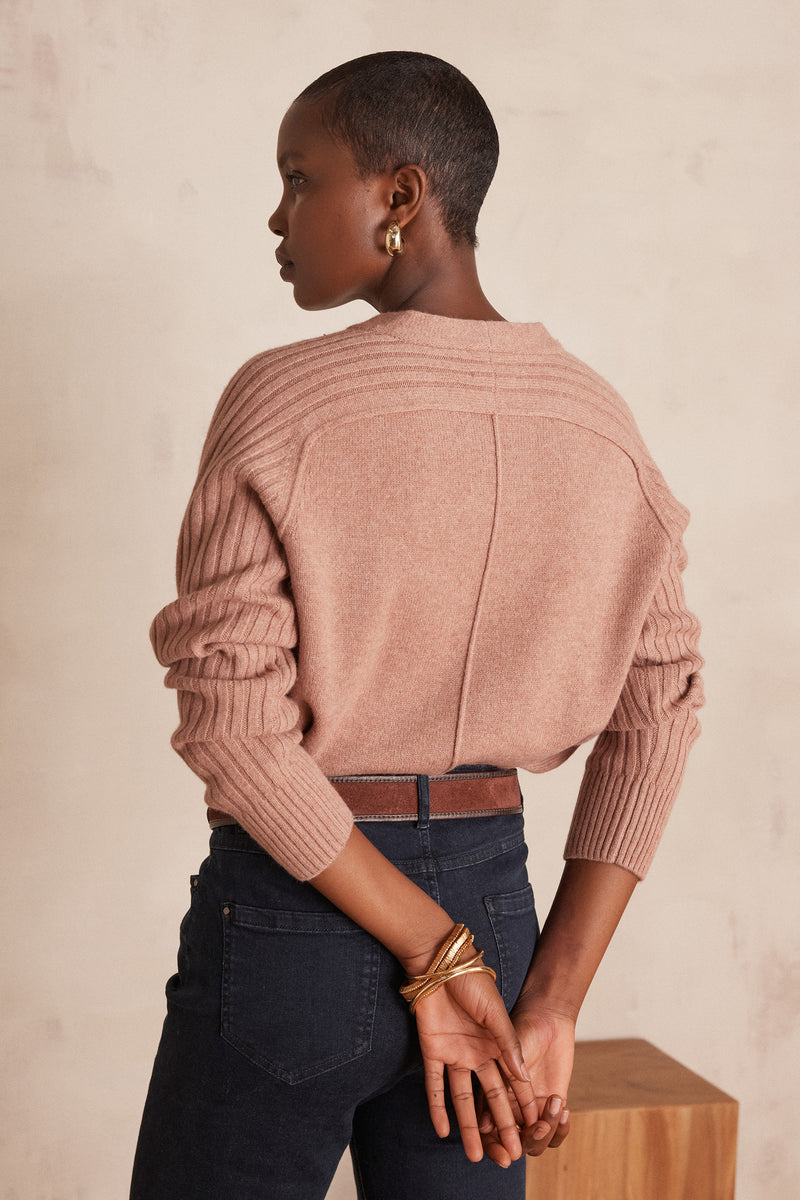 BROOKLYN PINK WOOL JUMPER