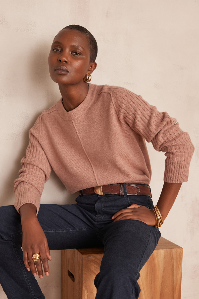 BROOKLYN PINK WOOL JUMPER