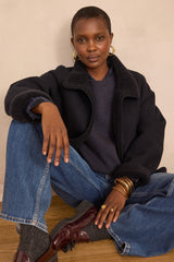 BARCLAY PETROL SLEEVELESS WOOL JUMPER