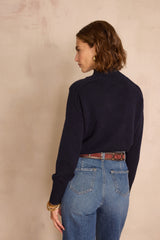 BRADLEY CASHMERE NAVY JUMPER