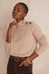 BRADLEY CASHMERE LIGHT TAUPE JUMPER