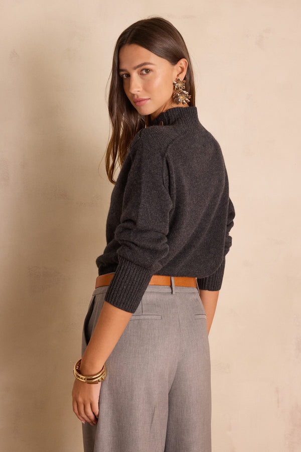 BRADLEY CASHMERE ANTHRACITE JUMPER