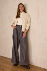 BAKARI CREAM SPECKLED CARDIGAN