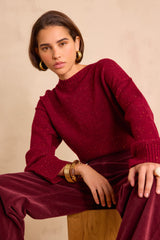 BALANTIN BURGUNDY WOOL JUMPER