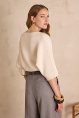BAMBOU CREAM WOOL JUMPER