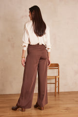FLAUBERT WIDE CHOCOLATE TROUSERS