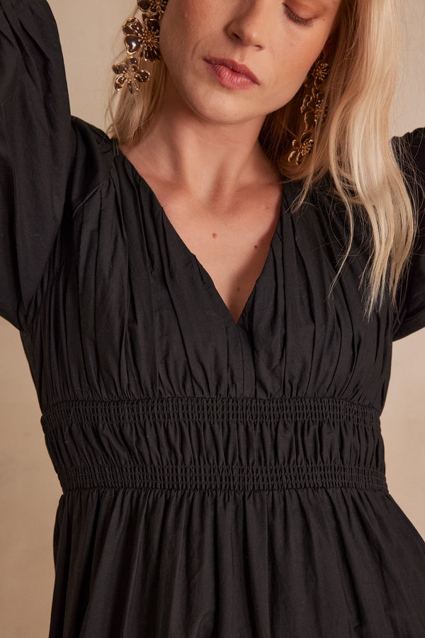 RAISON BLACK COTTON DRESS