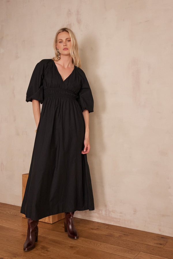 RAISON BLACK COTTON DRESS