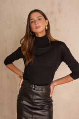 BRIAC WOOL TURTLENECK BLACK JUMPER