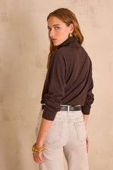 BRIAC WOOL TURTLENECK DARK BROWN JUMPER