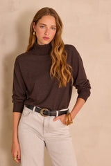 BRIAC WOOL TURTLENECK DARK BROWN JUMPER