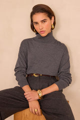 BRIAC WOOL TURTLENECK ANTHRACITE JUMPER