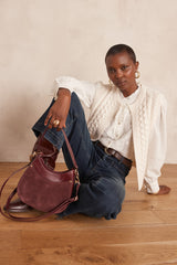 BIXENTE CREAM CABLE-KNIT WOOL SLEEVELESS CARDIGAN