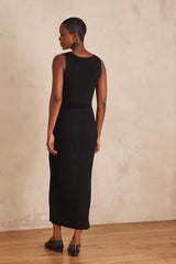 RIVE BLACK LONG KNIT DRESS