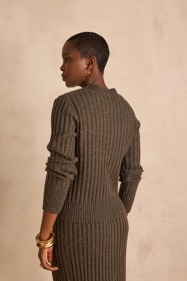 CARMELE LICHEN RIBBED JUMPER