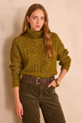 BRANDY OLIVE TURTLENECK JUMPER