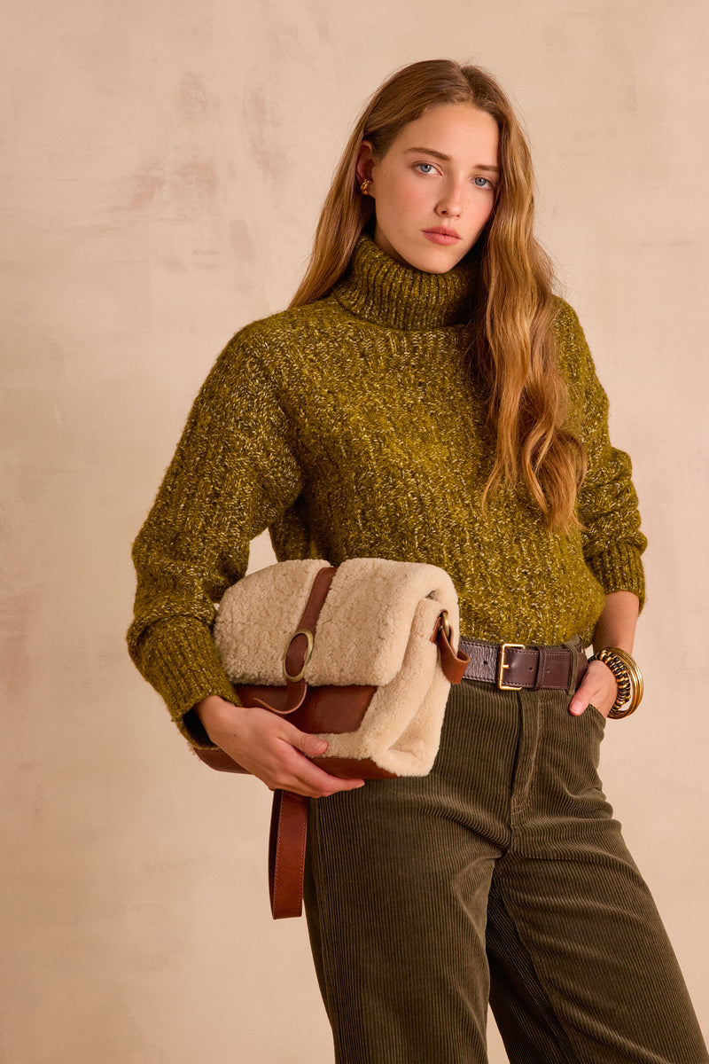 BRANDY OLIVE TURTLENECK JUMPER