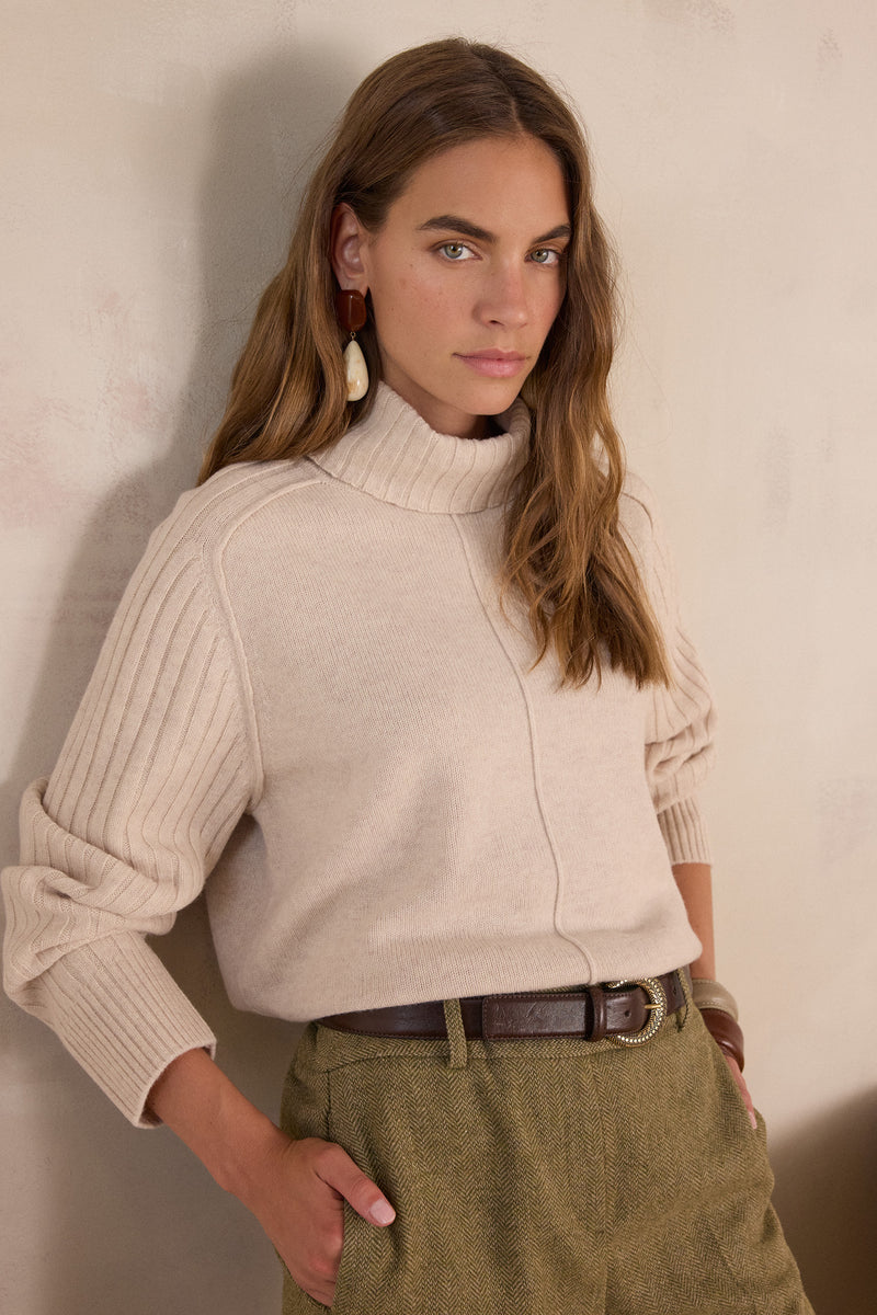 BLAISE NATURAL TURTLENECK JUMPER