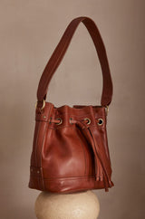 LUCIEN CAMEL BUCKET BAG