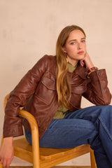 CLINTON ALMOND MOTTLED WOOL JUMPER