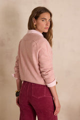 CLINTON ROSEWOOD HEATHERED WOOL JUMPER