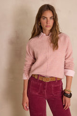 CLINTON ROSEWOOD HEATHERED WOOL JUMPER
