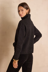 BRANDO WOOL TURTLENECK BLACK JUMPER