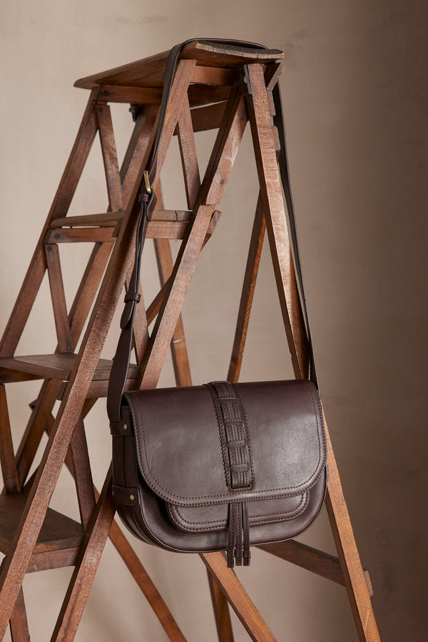 LUCIEN DARK BROWN LEATHER BAG