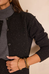 BAWER WOOL BLACK CARDIGAN