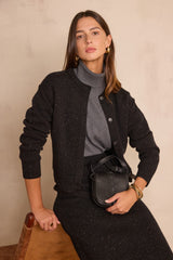 BAWER WOOL BLACK CARDIGAN