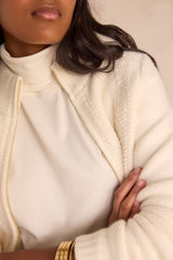 BOSCO IVORY WOOL CARDIGAN