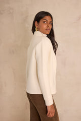 BOSCO IVORY WOOL CARDIGAN