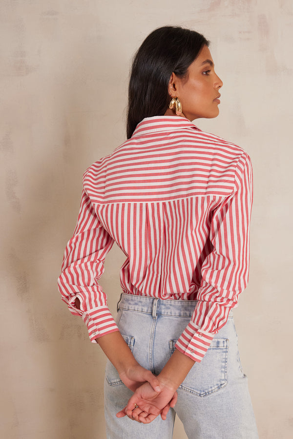 SAMY RED STRIPED SHIRT