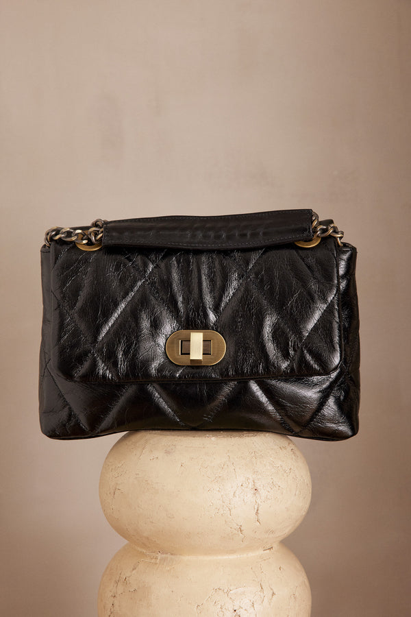 GABY BLACK LEATHER BAG