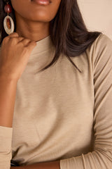 FLYNN NATURAL HIGH NECK T-SHIRT