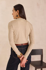 FLYNN NATURAL HIGH NECK T-SHIRT